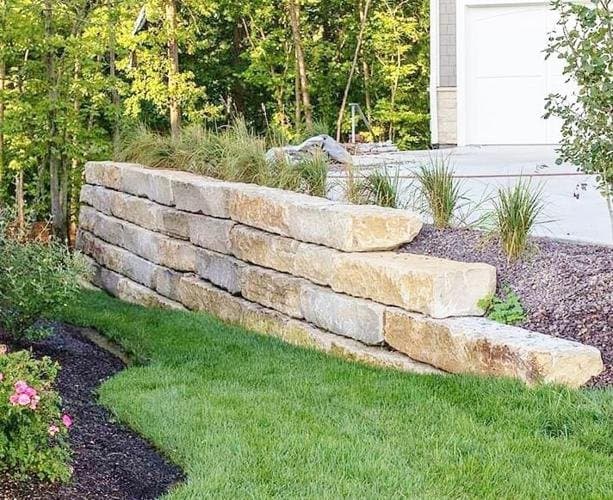 large-granite-retaining-wall